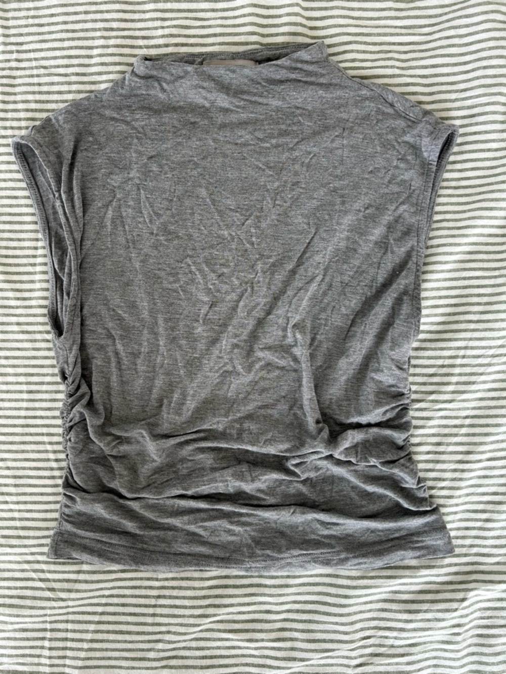 H&M Light Gray Ruched-Back Tank Top - Picture 2 of 5